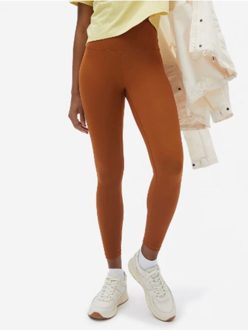 Everlane ReNew Ankle High-Rise Rust Brown Leggings Size Medium